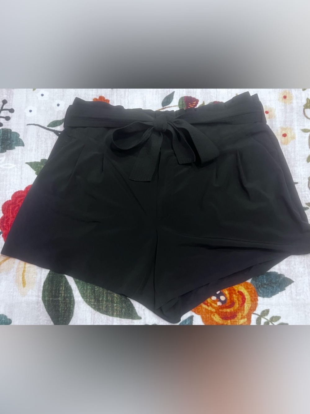 Athleta Black High-Waist Tie-Waist Womens Shorts